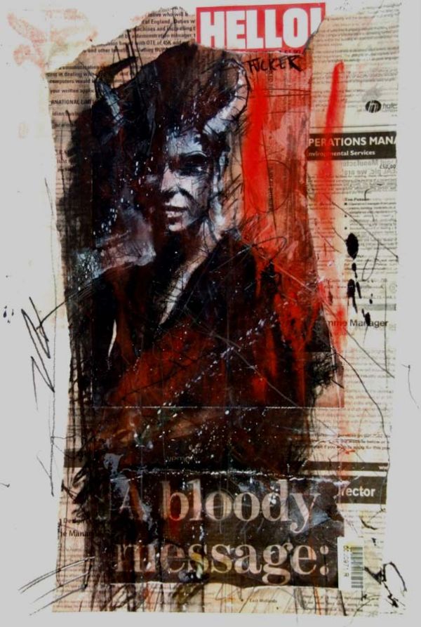 Hello Fucker - signed limited edition giclee print GUY DENNING